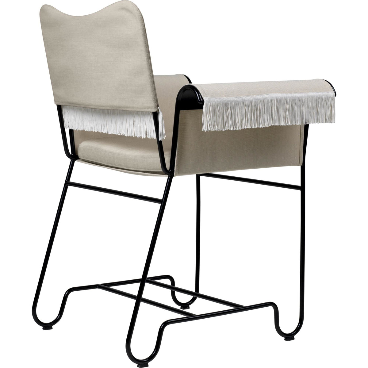 Tropique Dining Chair With Fringes Black/ Leslie 12