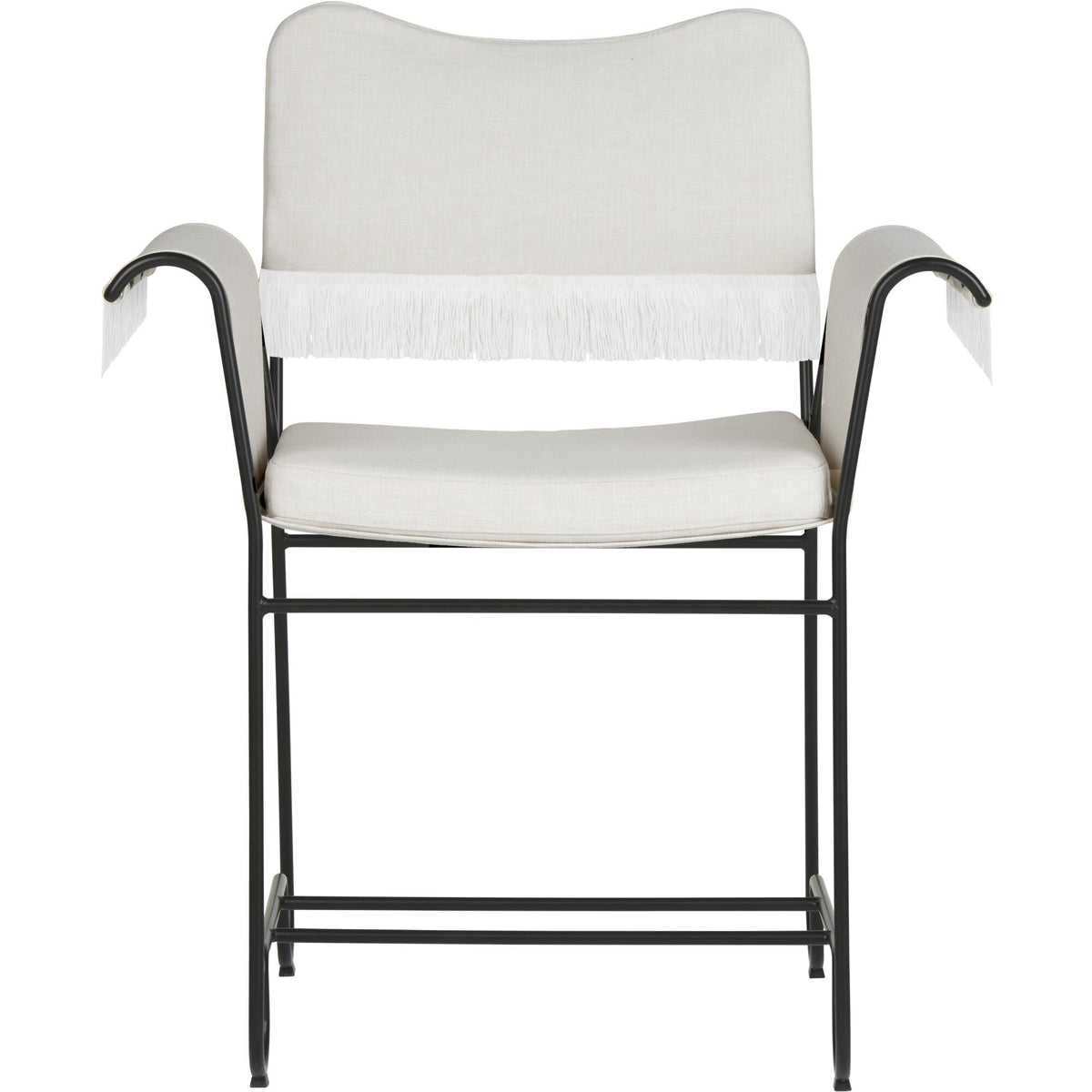 Tropique Dining Chair With Fringes Black/ Leslie 06