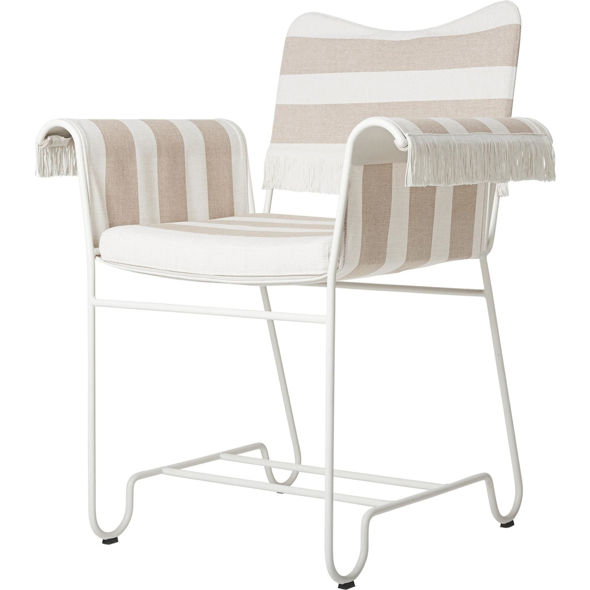 Tropique Dining Chair With Fringes Black/ Leslie 12