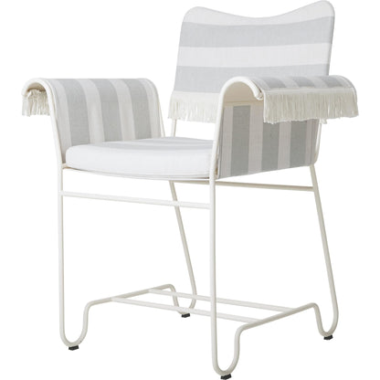 Tropique Dining Chair With Fringes White/Leslie 12