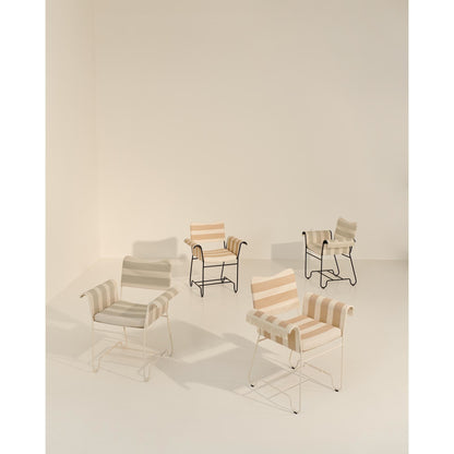 Tropique Dining Chair White/ Leslie Stripe 20