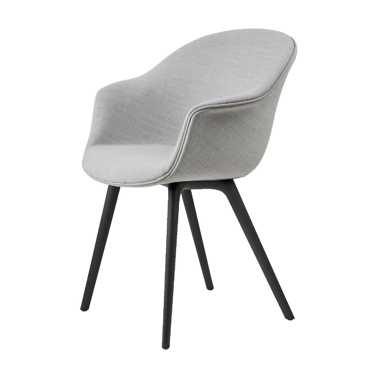 Bat Dining Chair Plastic Leg Front Upholstered In Plain 0023
