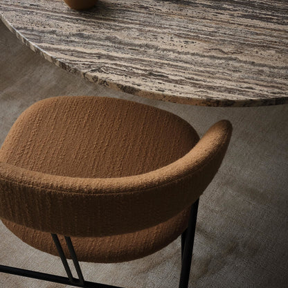 Violin Dining Chair Around Bouclé 032