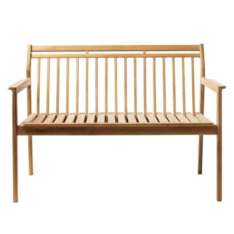 M12 Sammen 2-seater bench with backrest by FDB Møbler # #