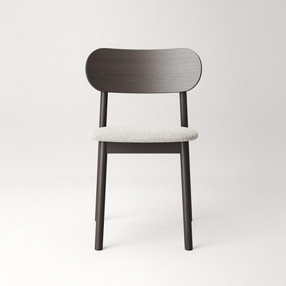 Decotique Elephant Dining Chair Dark Oak/White Bouclé