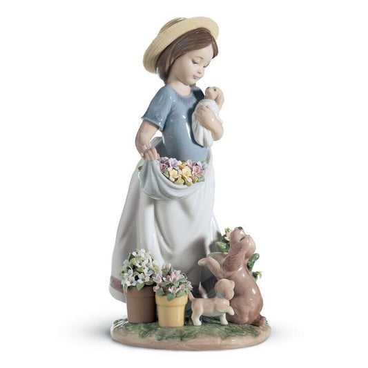 A Romp in The Garden Girl Figurine Type 626 by Lladró