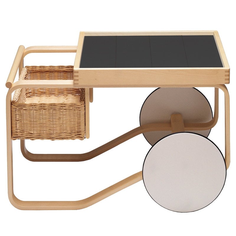 Aalto tea trolley 900 by Artek #black #