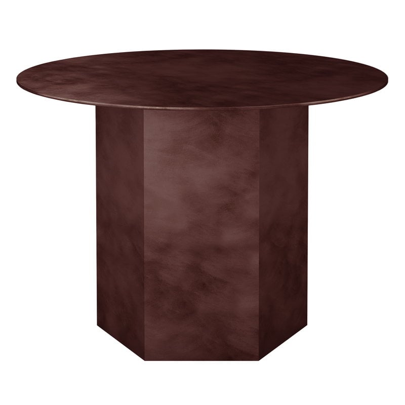 Epic coffee table by GUBI #round, 60 cm, earthy red steel #