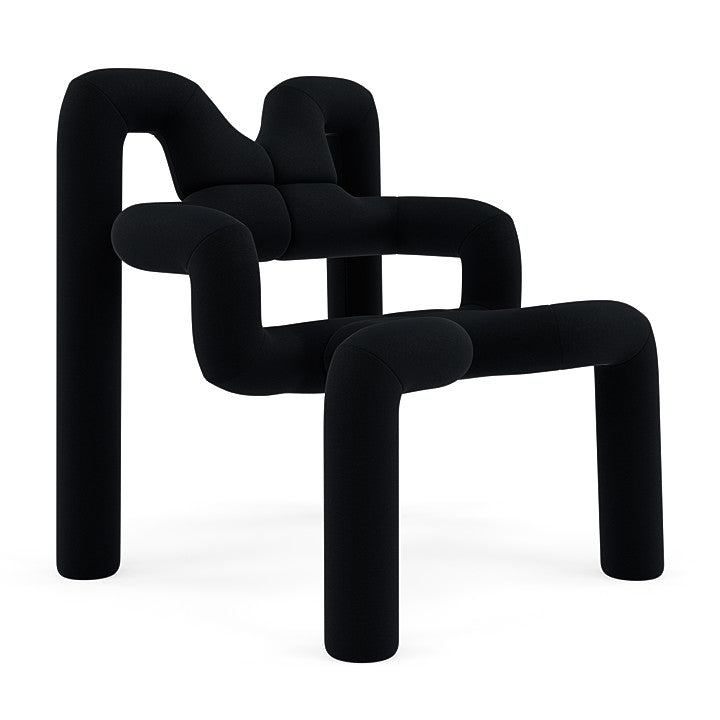 Ekstrem™ Upholstered Fabric geometry Easy Chair by Varier Furniture #Gentle 2 193 Black