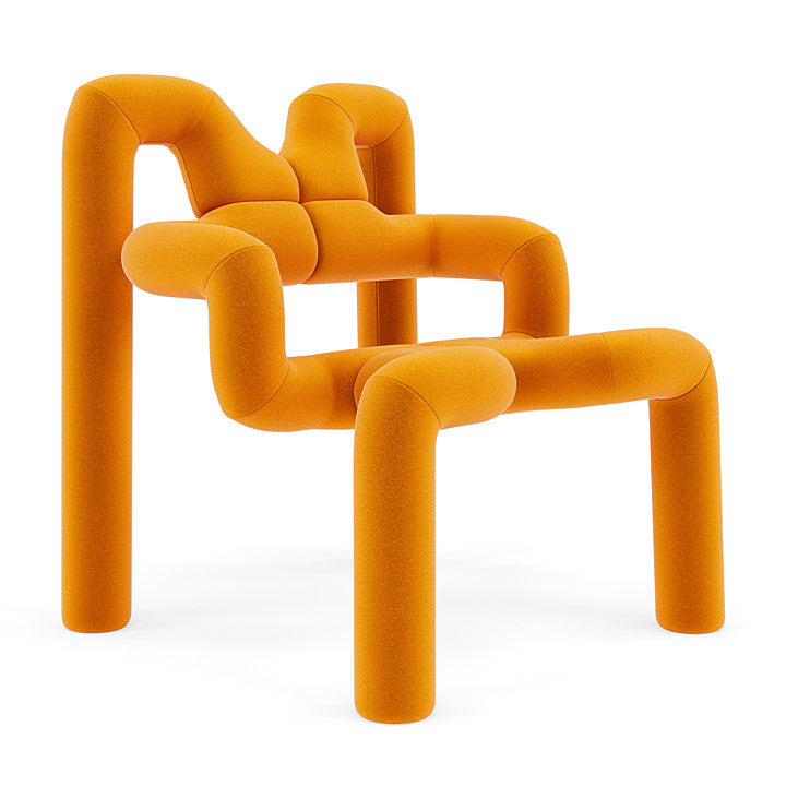 Ekstrem™ Upholstered Fabric geometry Easy Chair by Varier Furniture #Gentle 2 443 Calm Orange