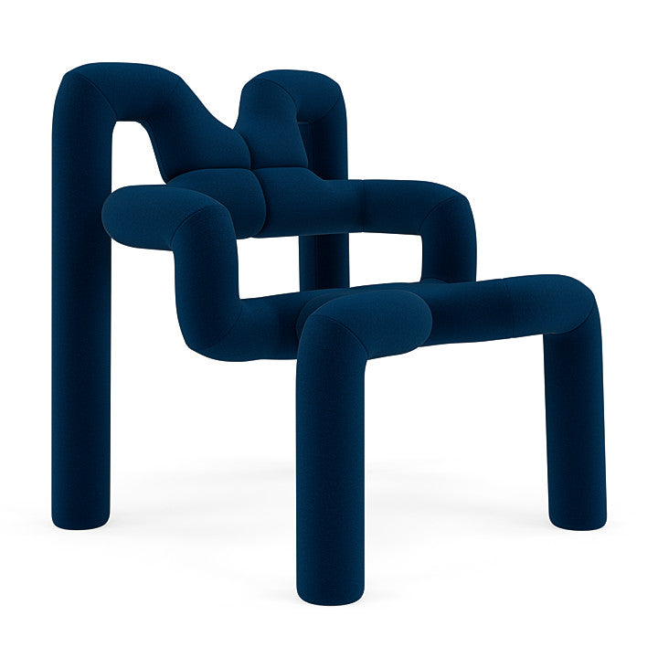 Ekstrem™ Upholstered Fabric geometry Easy Chair by Varier Furniture #Gentle 2 873 Calm Blue