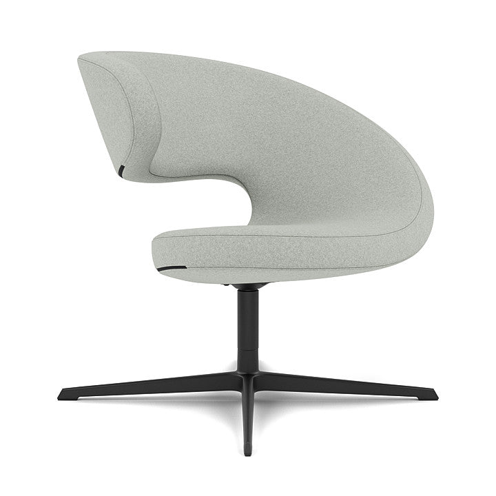 Peel™ Club - Swivel upholstered armchair (Upholstery Material - Divina Melange)