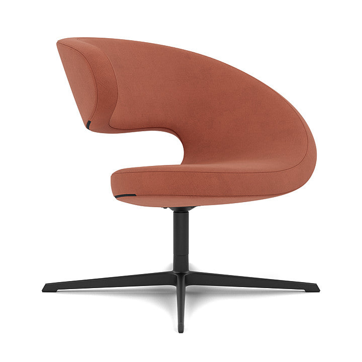 Peel™ Club - Swivel upholstered armchair (Upholstery Material - Reflect)