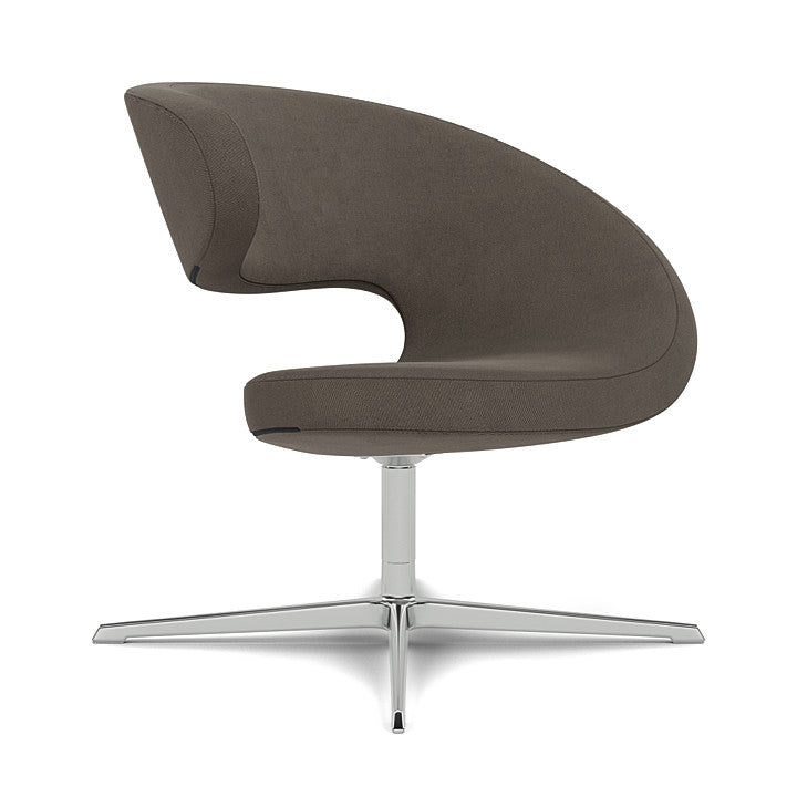 Peel™ Club - Swivel upholstered armchair (Upholstery Material - Reflect)