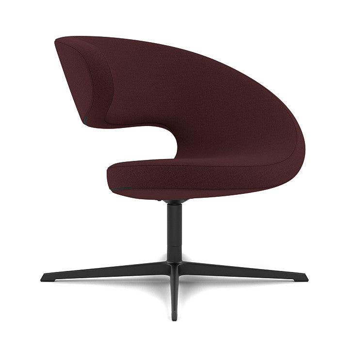 Peel™ Club - Swivel upholstered armchair (Upholstery Material - Vidar)