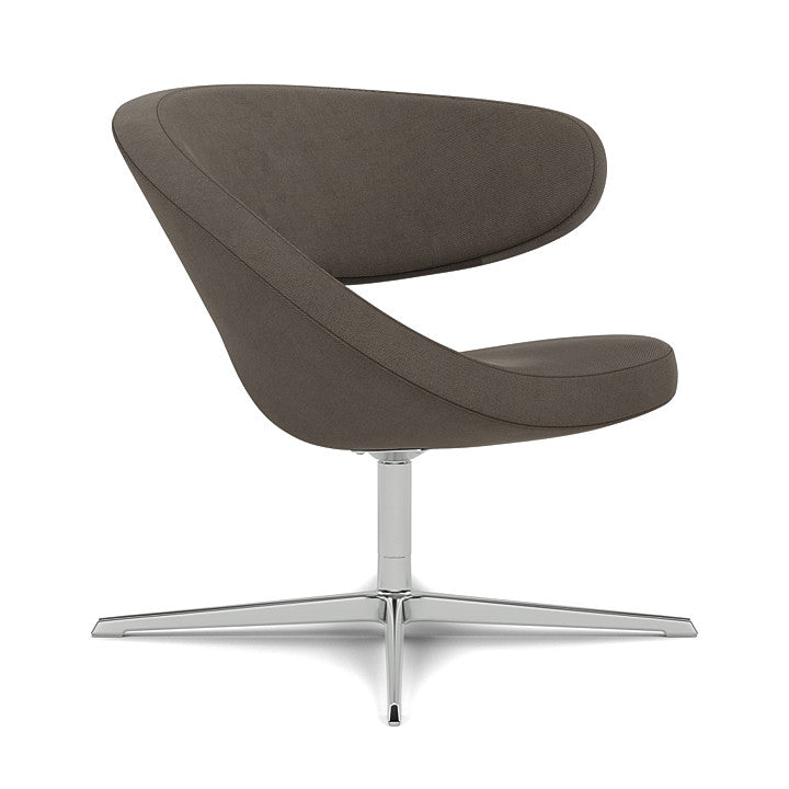 Peel™ Club - Swivel upholstered armchair (Upholstery Material - Reflect)