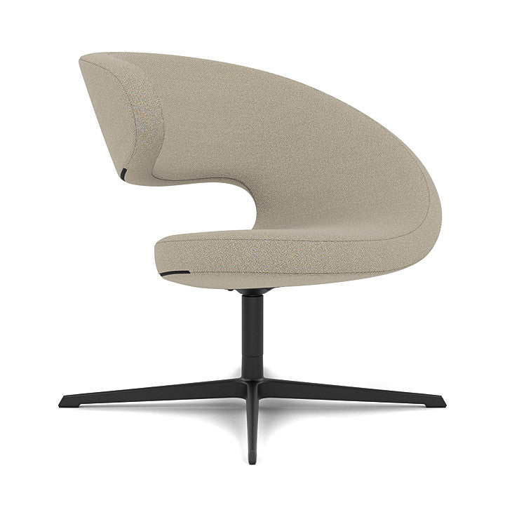 Peel™ Club - Swivel upholstered armchair (Upholstery Material - Hallingdal 65)