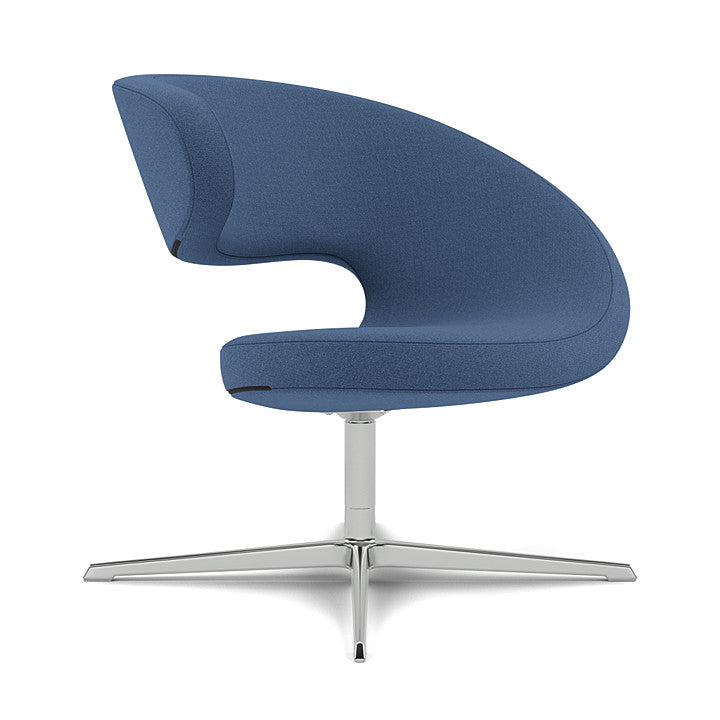 Peel™ Club - Swivel upholstered armchair (Upholstery Material - Vidar)