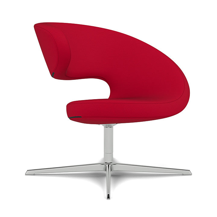 Peel™ Club - Swivel upholstered armchair (Upholstery Material - Reflect)