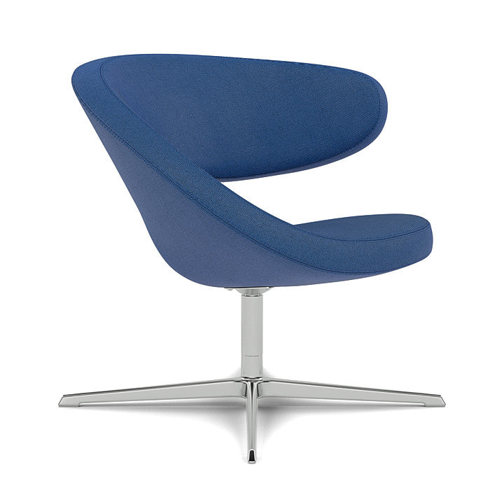 Peel™ Club - Swivel upholstered armchair (Upholstery Material - Reflect)