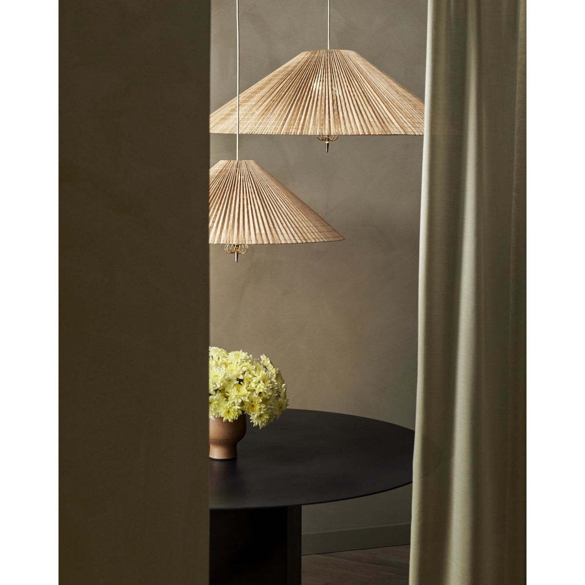 Tynell Collection A1972 Pendant Brass/ Bamboo