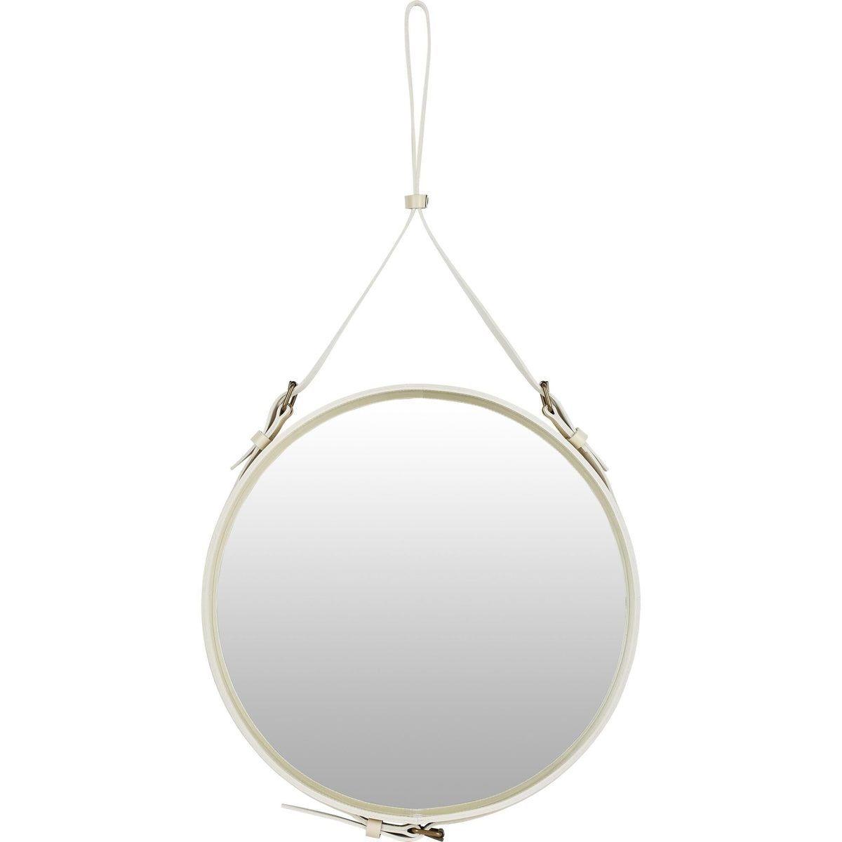 Adnet Mirror Ø58 Cream Leather