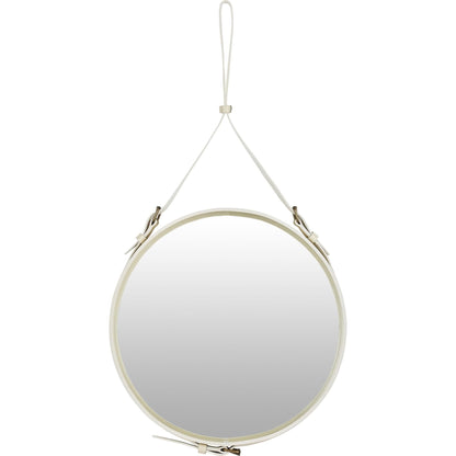 Adnet Mirror Ø58 Cream Leather