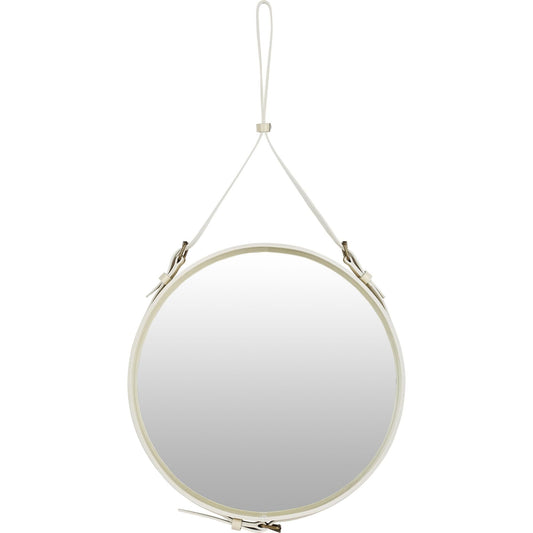 Adnet Mirror Ø58 Cream Leather