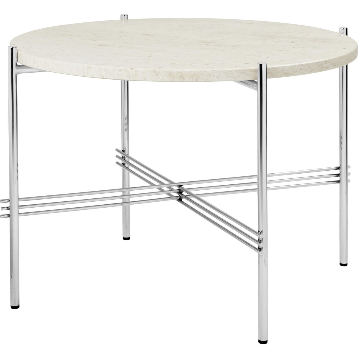 TS Coffee Table Round Ø55 Black/ Gray Emperador Marble
