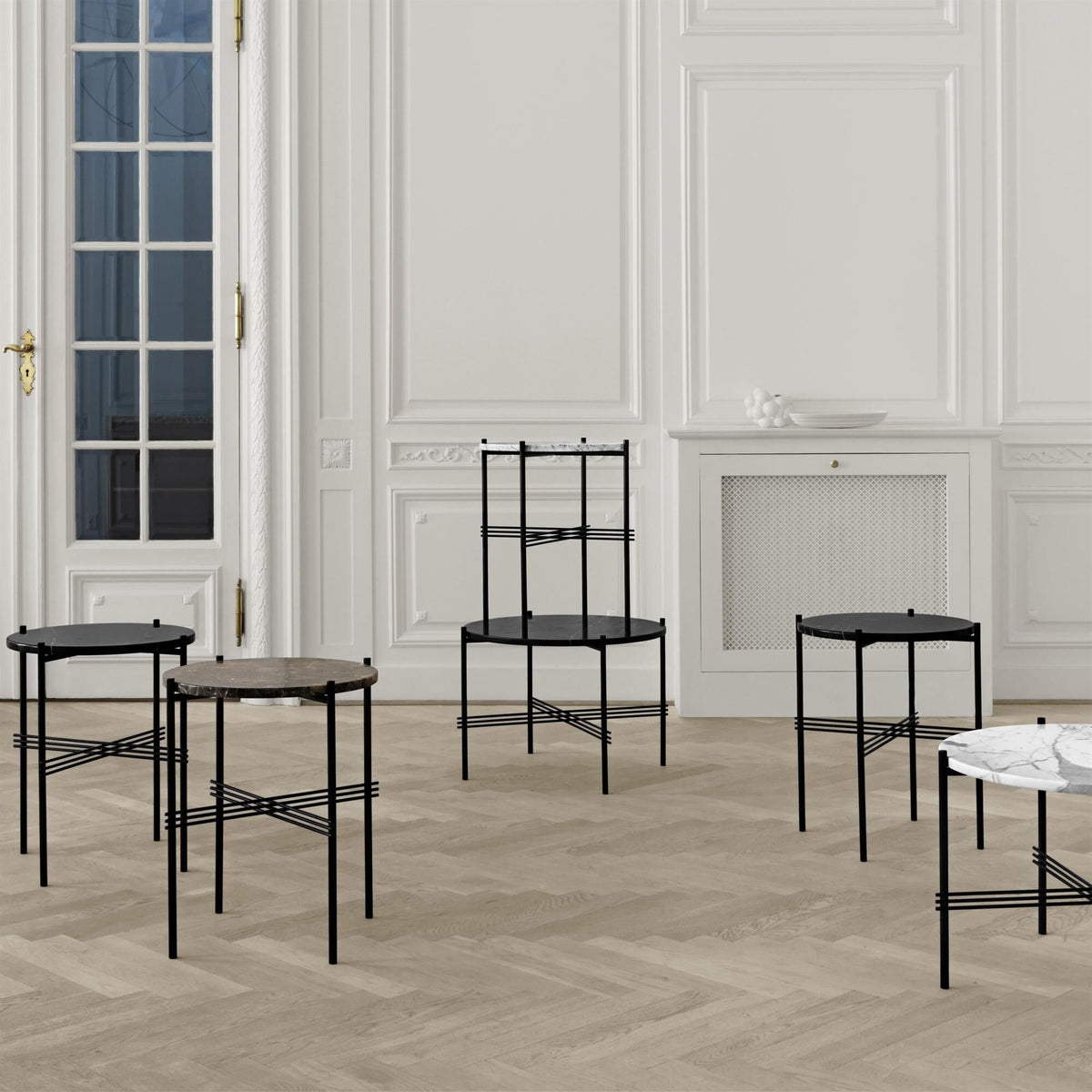 TS Side Table Round Ø40 Polished Steel