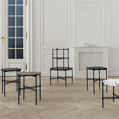 TS Side Table Round Ø40 Polished Steel