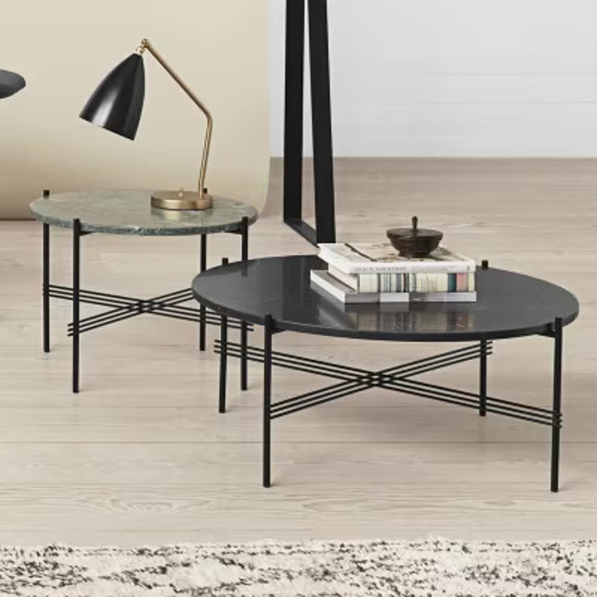 TS Side Table Round Ø40 Polished Steel
