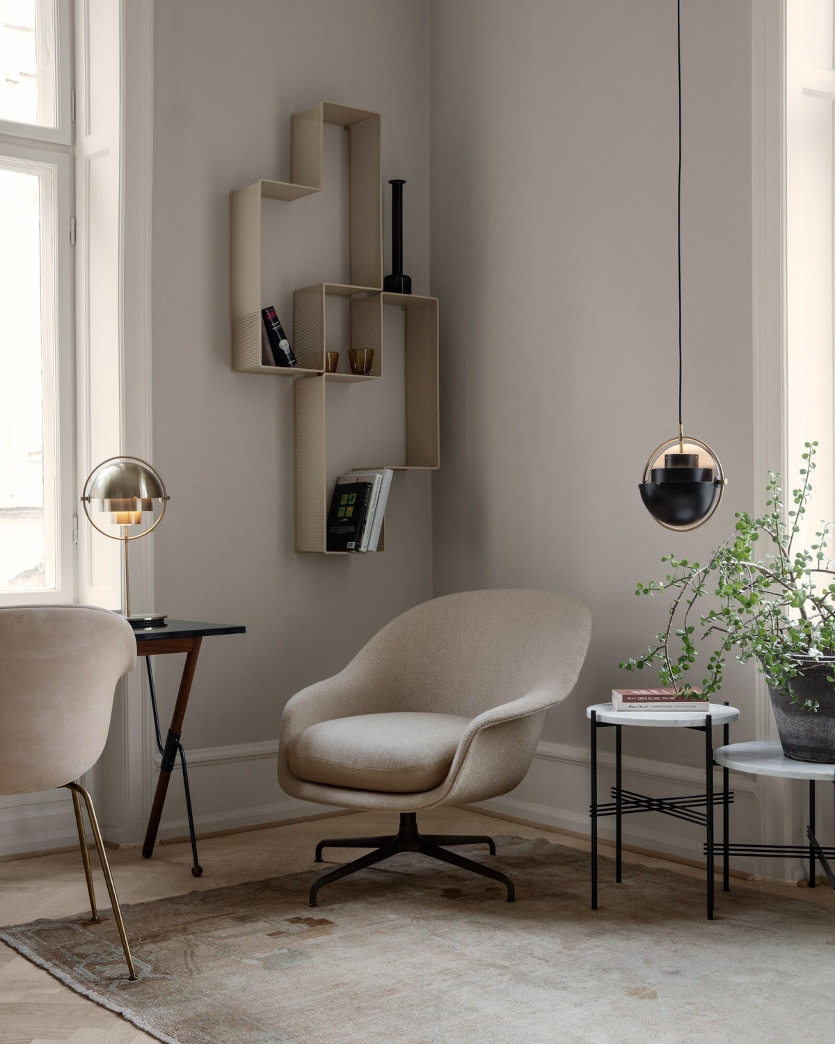 TS Side Table Round Ø40 Polished Steel