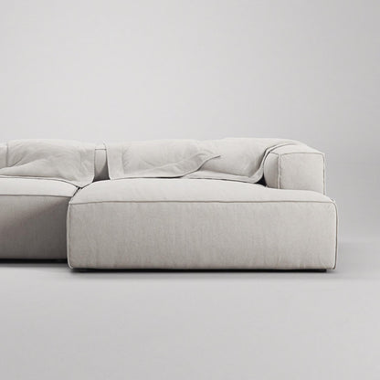 Decotique Grand 3-Seater Sofa Chaise Longue Right Moonwhite