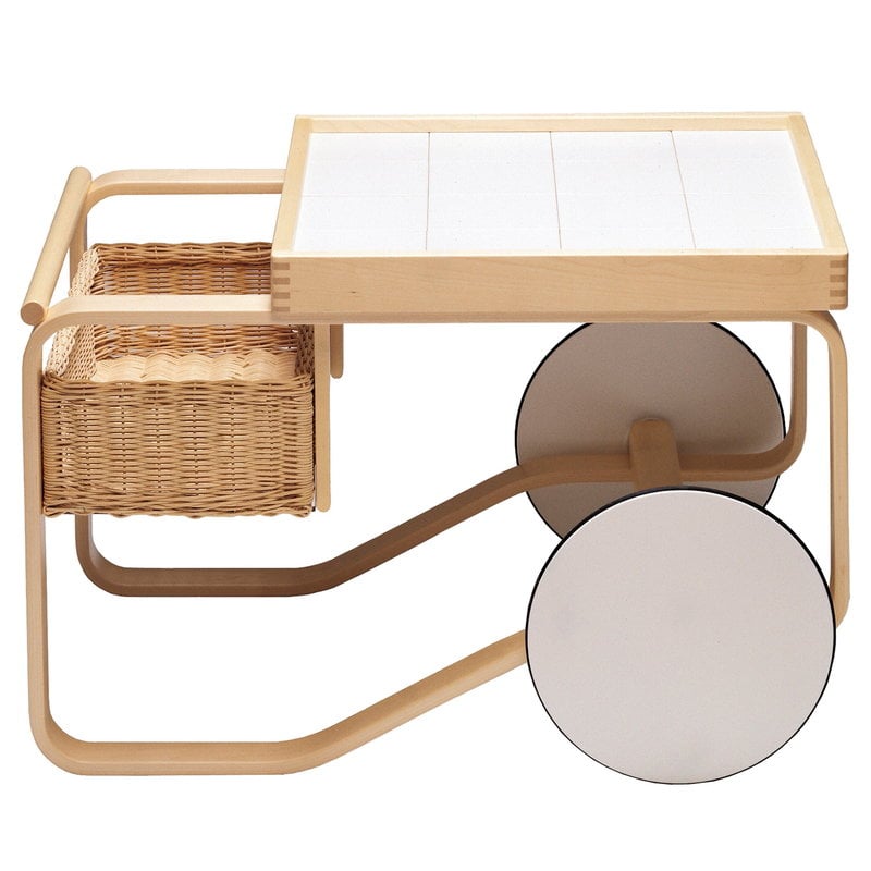 Aalto tea trolley 900 by Artek #white #