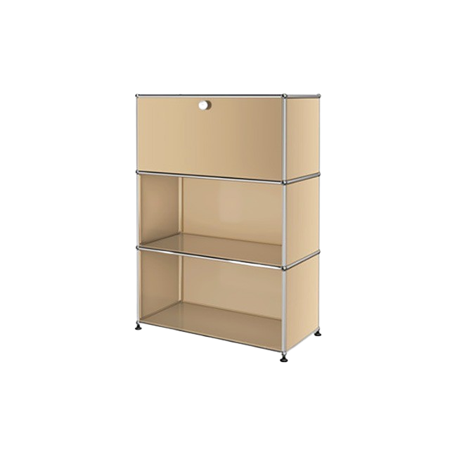 1x3 Modular Metal Highboard with 1 top door [W750XD350XH(350+350+350)] by Usm #USM Beige