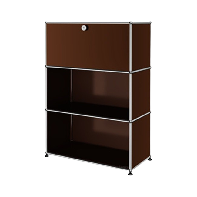 1x3 Modular Metal Highboard with 1 top door [W750XD350XH(350+350+350)] by Usm #USM Brown