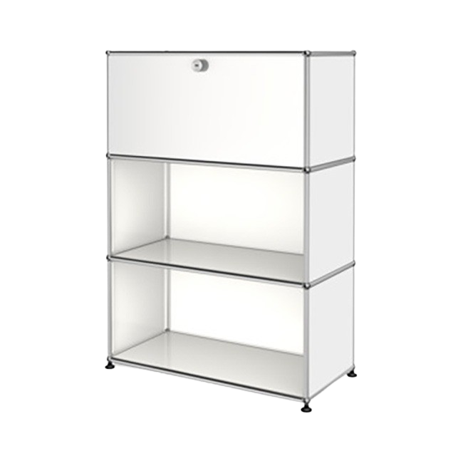 1x3 Modular Metal Highboard with 1 top door [W750XD350XH(350+350+350)] by Usm #Pure White [RAL 9010]