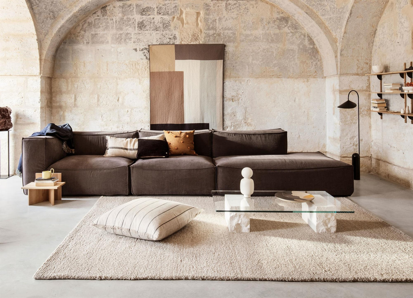 Ferm Living Mineral Coffee Table Bianco Curia Marble