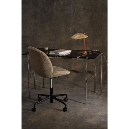 Bat Office Chair Upholstered Front Matt Black/905 Dune