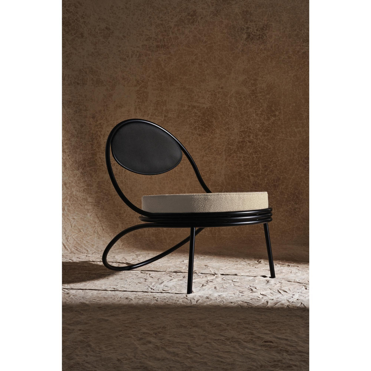 Copacabana Outdoor Chair Matt Black/ Leslie Stripe 020
