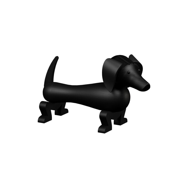 Wooden dog by Kay Bojesen #small, dark stained oak #