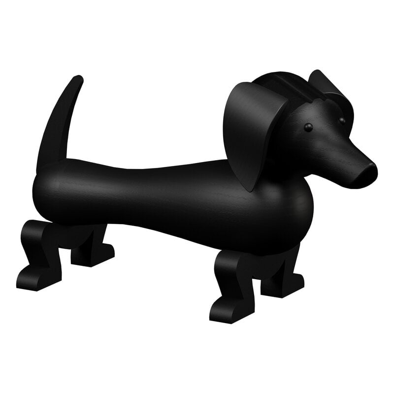 Wooden dog by Kay Bojesen #medium, dark stained oak #