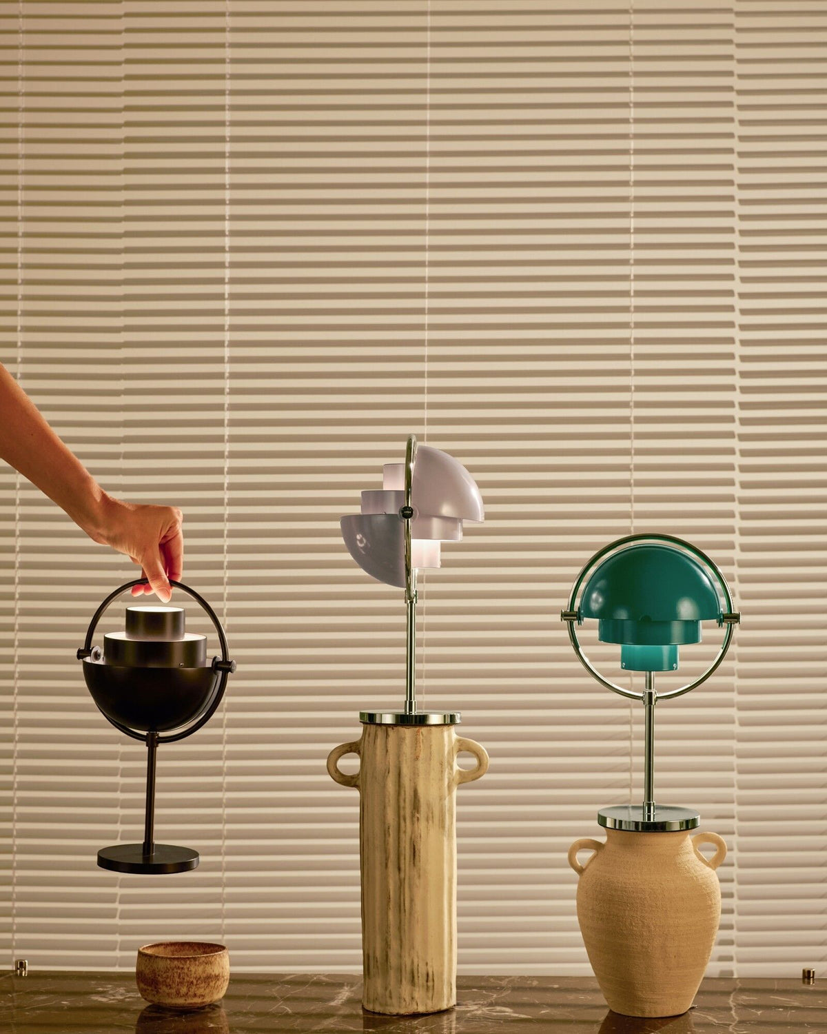 Multi-Lite Portable Lamp Pastel Grey