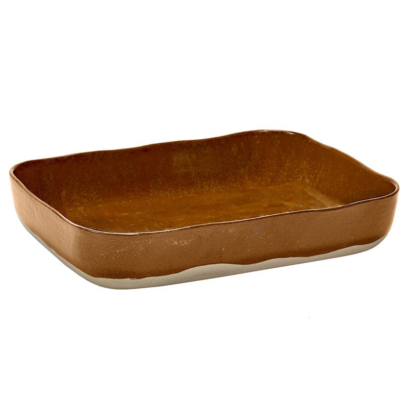 Merci No 10 oven dish by Serax #ochre/brown #