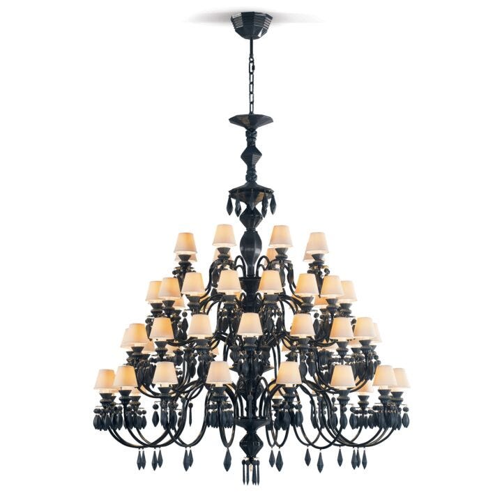 Belle de Nuit 56 Lights Chandelier by Lladró #Absolute Black (CE/UK)