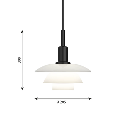 Ph 3/3 Pendant Lamp by Louis Poulsen #White Opal glass