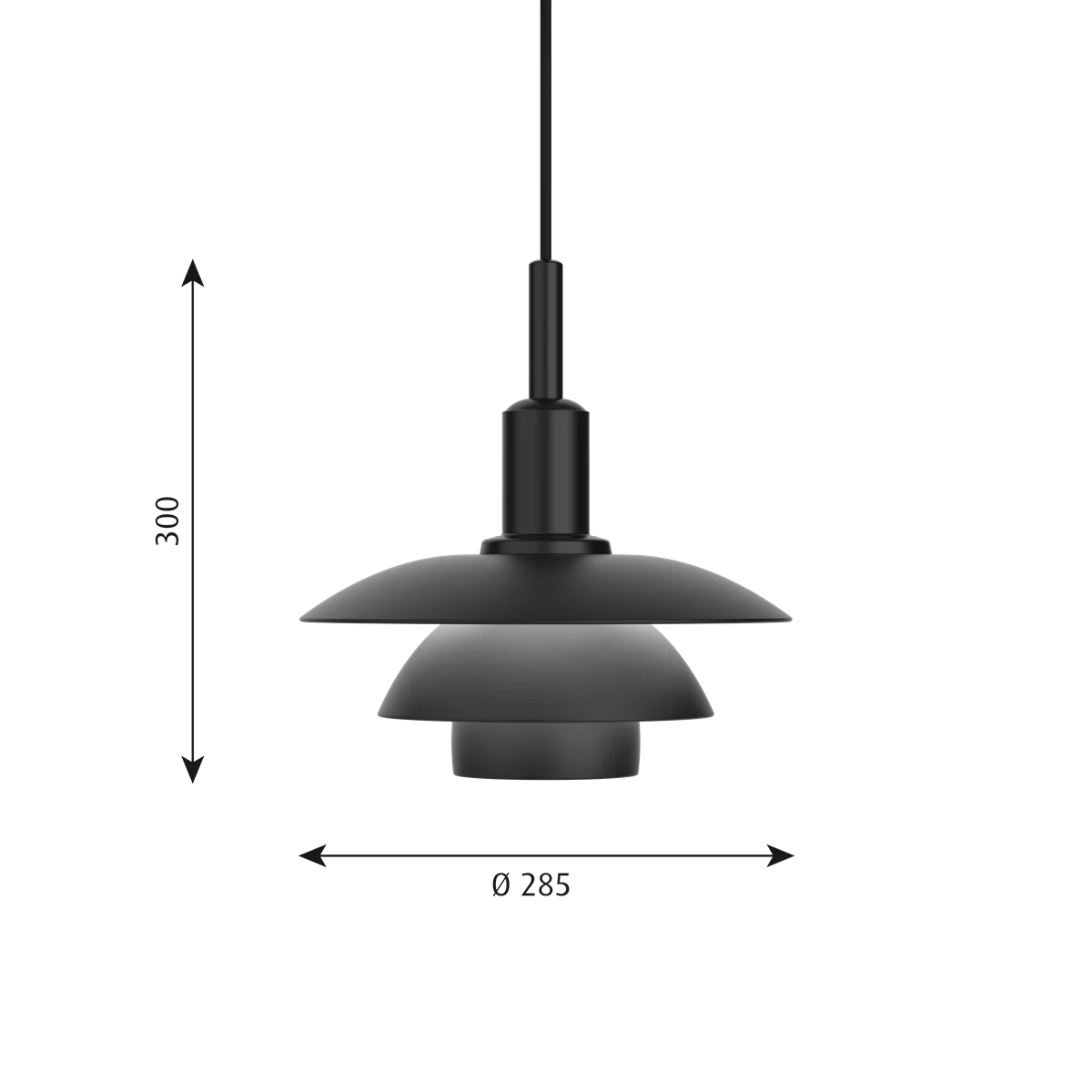 Ph 3/3 Pendant Lamp by Louis Poulsen #Metal black