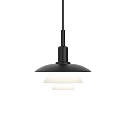 Ph 3/3 Pendant Lamp by Louis Poulsen #Metal black / opal glass