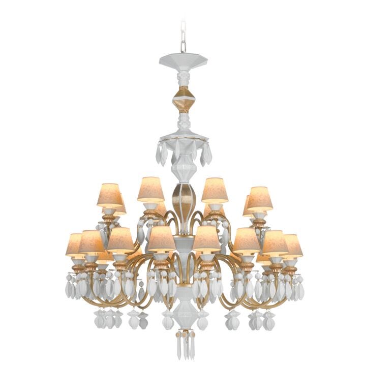 Belle de Nuit 24 Lights Chandelier by Lladró #Golden Luster (CE/UK/CCC)